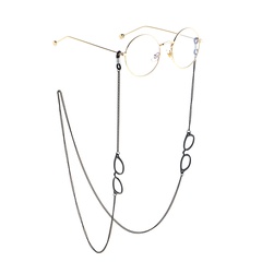 Lunettes en métal populaires antidérapantes corde lunettes noires pendentif lunettes chaîne transfrontalière