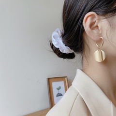 retro geometric round wafer copper earrings ear jewelry