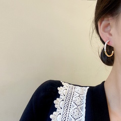 European and American geometric pearl earrings wholesale
