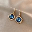 European and American geometric net red full diamond blue crystal earringspicture15