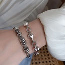 Retro heart circle stitching bracelet female niche design braided chain heartshaped braceletpicture16