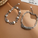 Retro heart circle stitching bracelet female niche design braided chain heartshaped braceletpicture18