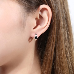 Korean simple earrings trendy five-pointed star earrings
