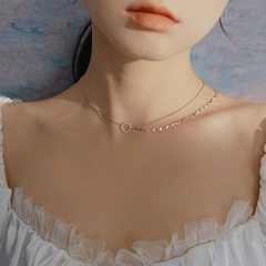 circle necklace clavicle chain trendy simple niche design necklace