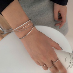 Flash diamond open bracelet simpledesign sense copper bracelet