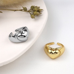 Korean heart-shaped opening ring simple wild couple ring index finger ring