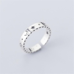 South Korea star moon index finger ring retro five-pointed star ring