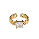 French gold chain zircon ring simple temperament opening index finger ringpicture28