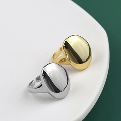 Korean Style Glossy Index Finger Ring 2021 New Oval Ins Simple Fashion Personalized Opening Ring Bracelet