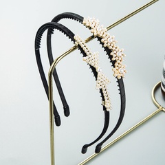 Hexing Stirnband Koreanische Version der neuen schlanken Perlen rutsch feste Haarkarte Kopfschmuck Gesichts wasch Stirnband Internet-Prominente Gleichen Retro Stirnband