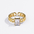 French gold chain zircon ring simple temperament opening index finger ringpicture32