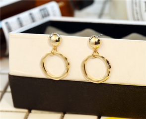 Fashion geometric circle copper earrings wholesale