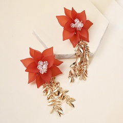 fashion color resin petal earrings wholesale