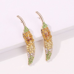 personality full diamond small pepper earrings