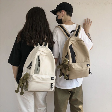 grand sac à dos en nylon décontracté aux couleurs contrastées NHZHB462644's discount tags