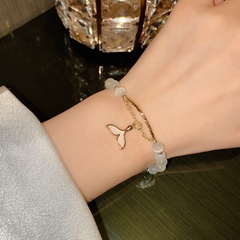 Fish tail pendant bracelet Korean opal bracelet female fashion simple niche hand jewelry