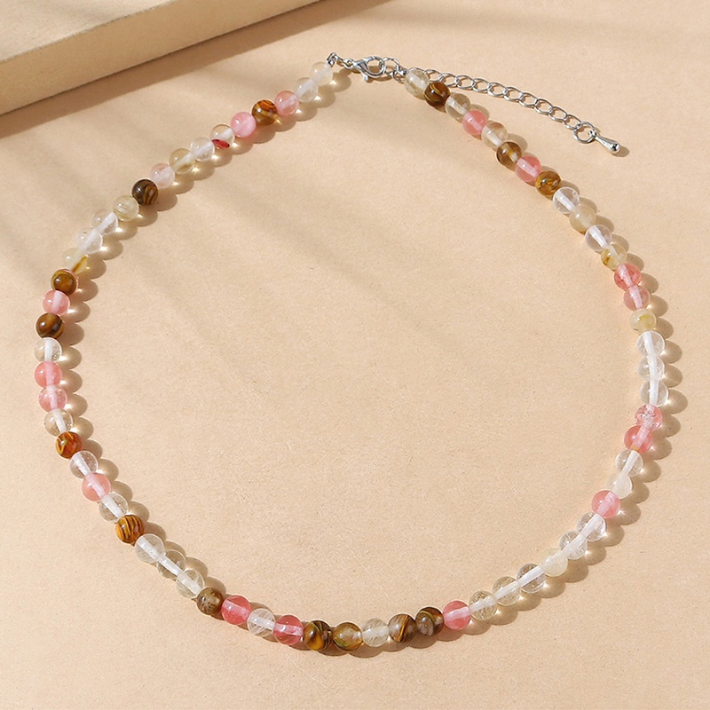 Korean version of the creative explosion of natural stone wild trend necklace