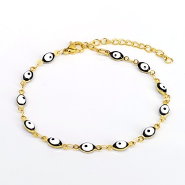 wholesale jewelry ethnic style color evil eye titanium steel bracelet nihaojewelrypicture22