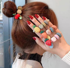 Korea cute candy wild season rubber band tie hair ornament leather rope rubber band hair rope