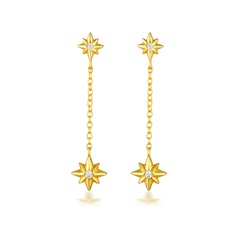 Fashion star tassel diamond earrings Korean long sexy temperament silver earrings wholesale