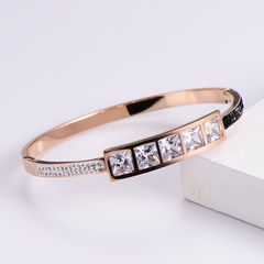 Fashion geometric rhinestone stainless steel bracelet wholesale