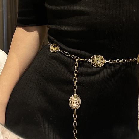 Fashion simple Korean personality metal chain retro accessories waist chain belt decoration's discount tags