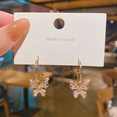 South Korea new butterfly zircon earrings temperament earrings