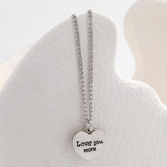 Korean niche design fashion letter love pendant necklace simple retro temperament trend new alloy necklace