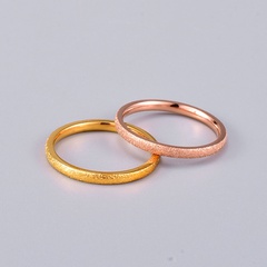 New Frosted Couple Ring Ring Titanium Steel 18K Rose Gold Jewelry