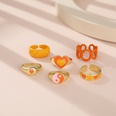 inlaid rhinestone heart ring wholesale Tai Chi love drop oil ring set of 6picture48