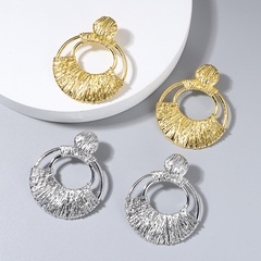fashion design sense retro style earrings texture texture hollow round earrings wholesale