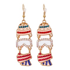 new ethnic style bohemian tassel pink earrings diamond earrings