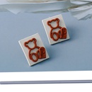 new Korean version of cute cartoon little bear acrylic earrings ear jewelrypicture11