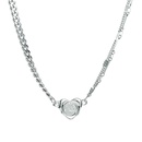 fashion trend pearl stitching heart star titanium steel necklace simple niche design necklacepicture8