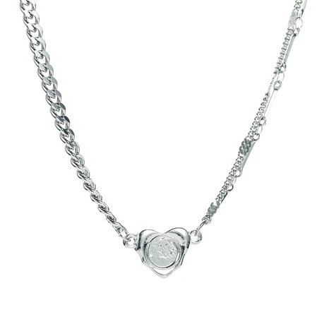 tendance de la mode perle couture coeur étoile titane acier collier simple niche design collier NHLN491026's discount tags