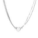 fashion trend pearl stitching heart star titanium steel necklace simple niche design necklacepicture12