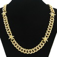 European and American hip hop full diamond star Cuban chain alloy necklace wholesalepicture12