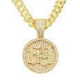 European and American full diamond threedimensional pendant Cuban chain necklace wholesalepicture12