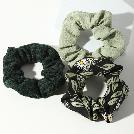 sunflower leaf pattern hair scrunchies hair accessory NHAU497507's discount tags