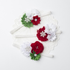 Weihnachtshaarband Blume handgenähtes Zwölfkant-Schneeflocken-Kinderstirnband