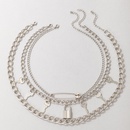 Europische und amerikanische neue kreative ModeSchlsselverriegelungsstiftAnhnger mehrschichtige Halskette weiblichpicture8