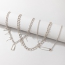 Europische und amerikanische neue kreative ModeSchlsselverriegelungsstiftAnhnger mehrschichtige Halskette weiblichpicture9