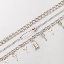 Europische und amerikanische neue kreative ModeSchlsselverriegelungsstiftAnhnger mehrschichtige Halskette weiblichpicture10