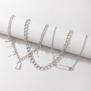 Europische und amerikanische neue kreative ModeSchlsselverriegelungsstiftAnhnger mehrschichtige Halskette weiblichpicture11