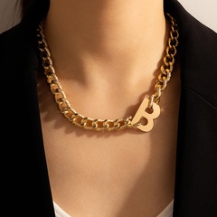 creative simple hip-hop necklace letter thick chain geometric single-layer necklace wholesale