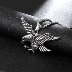 Fashion Titanium Steel Eagle Pendant Necklace
