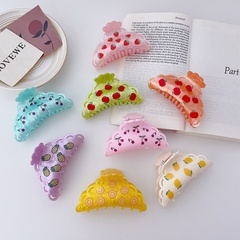 European and American fruit series solid color hair clip fashion shark clip