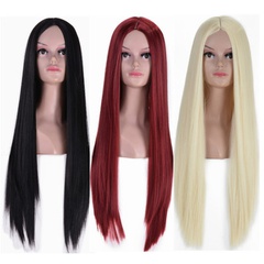 European and American Wigs Women's Long Straight Hair Cos Color Wig Wholesale