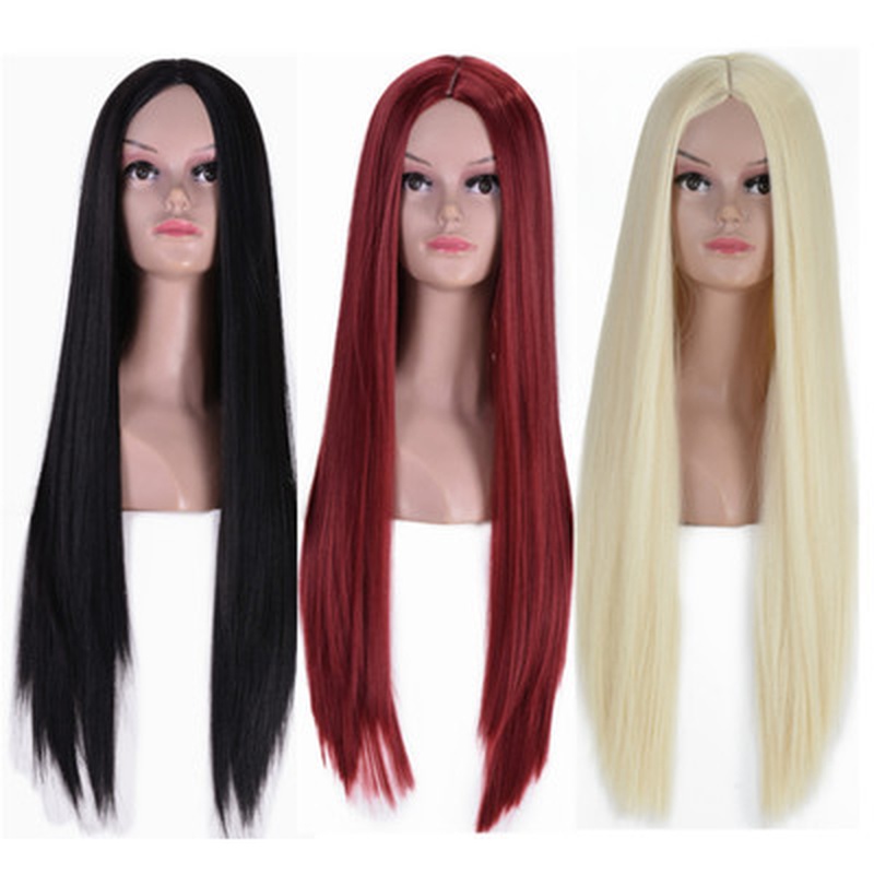 Europische und amerikanische Percken Damen langes glattes Haar Cos Farbe Percke Grohandel