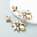Fashion colored diamond series multilayer alloy diamondstudded glass diamond geometric flower earringspicture14